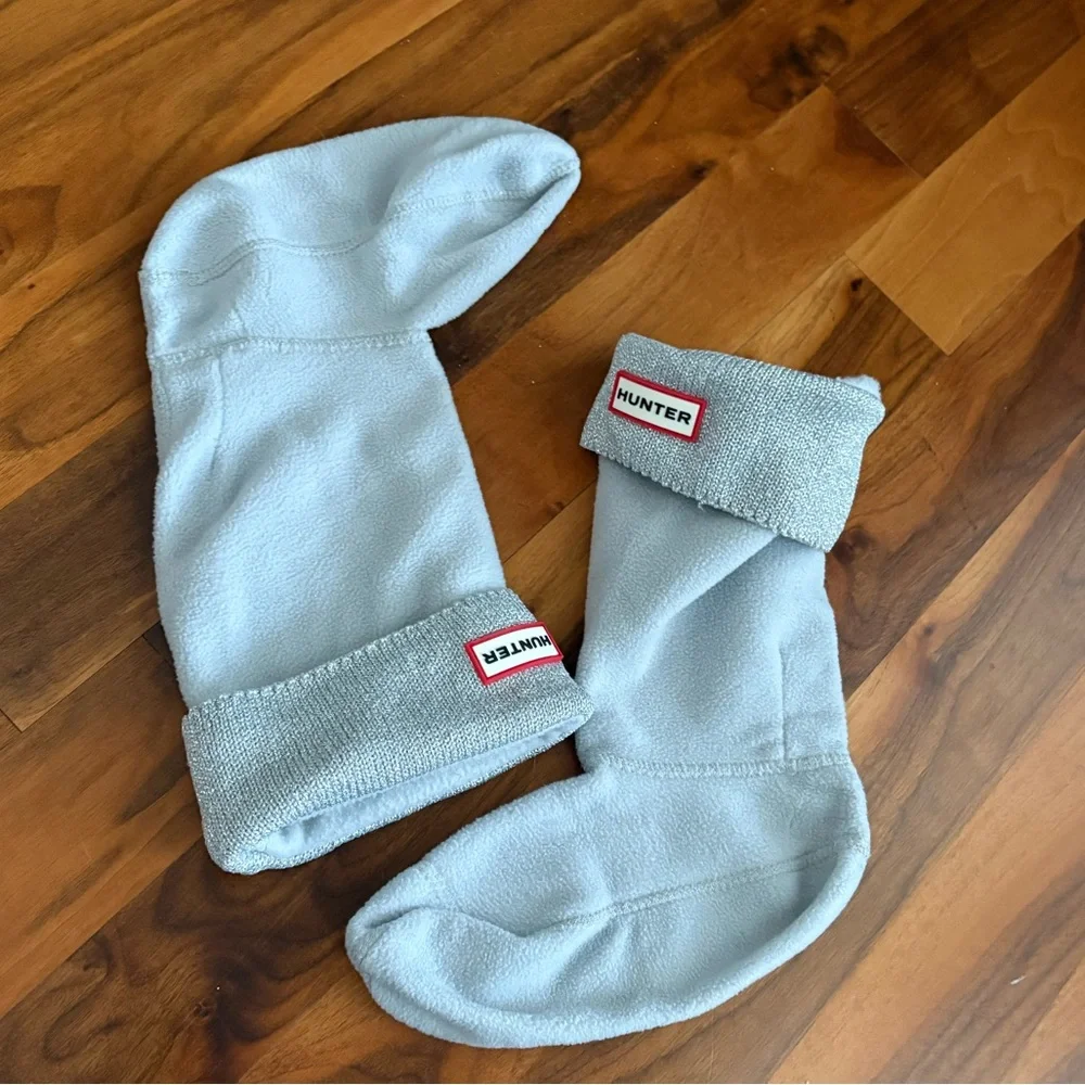 Hunter Original Tall Cable Knit Cuff Welly Boot Socks Size 1-3 big kid, ECU